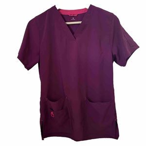 Carhartt Scrub Top Purple Force Cross Flex Stretch Nursing Healthcare size Small